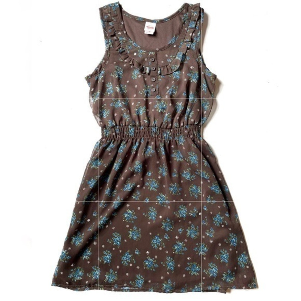 Mossimo size small sleeveless brown with blue floral.
